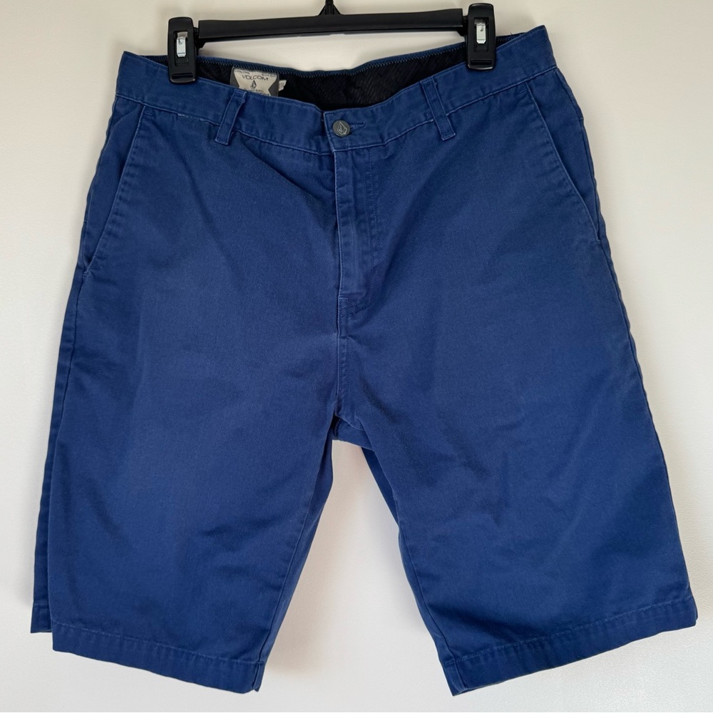 Volcom Chino Shorts Dark Blue Men's 32 Casual Comfortable Relaxed Outdoor Hiking